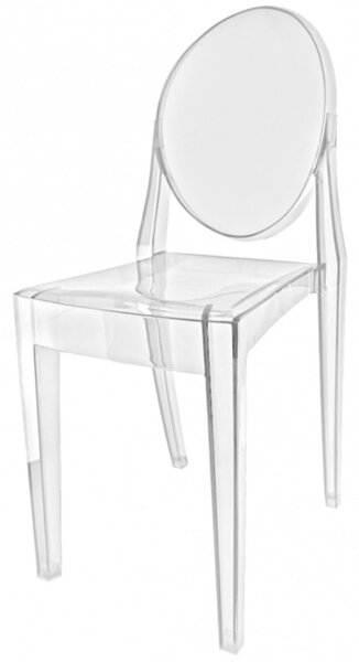 Fusion Living Ghost Style Plastic Victoria Dining Chair