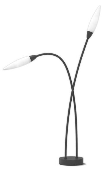 Mantra M6545 Espiga 2 Light Outdoor Floor Light In Anthracite And Opal White
