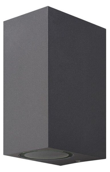 Mantra M6514 Kandanchu 2 Light Square Outdoor Wall Light In Anthracite - H: 150mm