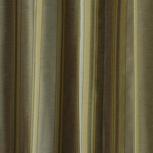 Gold Jacquard Curtain Modern Striped Design Fully Lined - 66" X 54" Drop