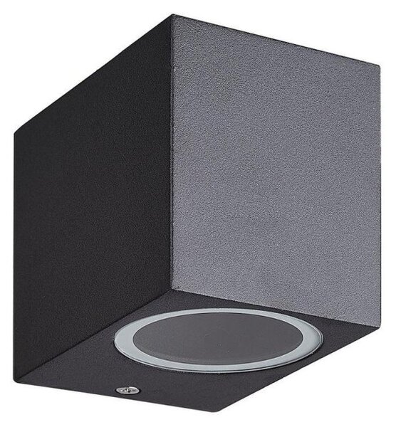 Mantra M7040 Kandanchu 1 Light Square Outdoor Wall Light In Sand Black - H: 80mm