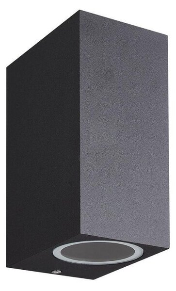Mantra M7037 Kandanchu 2 Light Square Outdoor Wall Light In Sand Black - H: 150mm