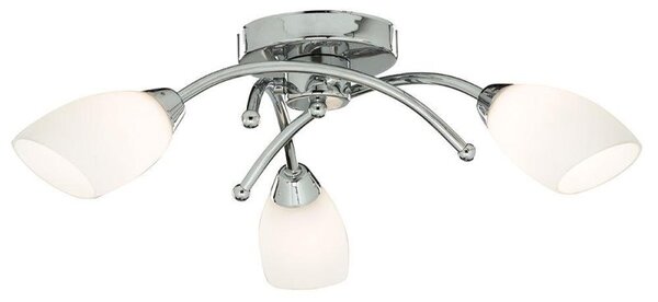 Searchlight 8183-3CC Opera 3 Light Flush Ceiling Light In Chrome