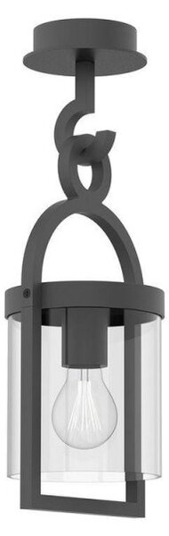 Mantra M6553 Maya 1 Light Outdoor Semi Flush Ceiling Light In Anthracite - H: 445mm