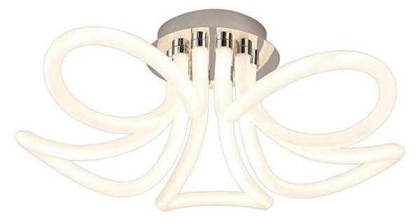 Mantra M6615 Knot LED II Semi Flush Ceiling Light In Polished Chrome And Opal White - Dia: 790mm