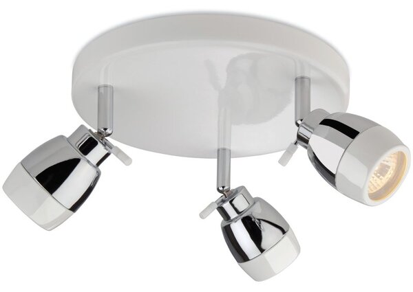 Firstlight 8203WH Marine White 3 Light Bathroom Ceiling Spotlight, IP44