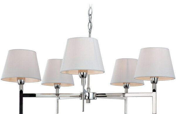 Firstlight 8219PST Transition 5 Light Chandelier With Cream Shades