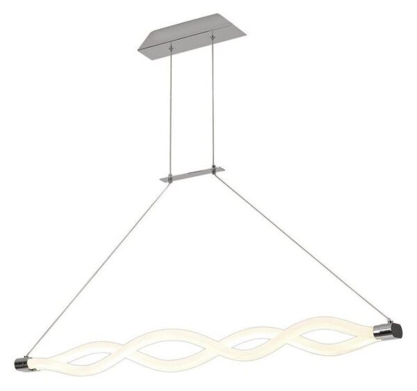 Mantra M6612 Sahara II 40 Watt LED Pendant Light In Polished Chrome And Opal White