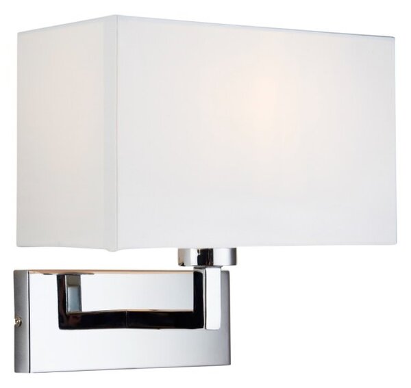 Endon 96751-CH Piccolo 1 Light Chrome Wall Light With White Shade