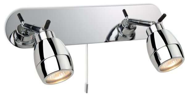 Firstlight 9502CH Marine Chrome 2 Light Bathroom Wall Spotlight, IP44