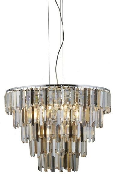 Searchlight 1229-9CC Clarissa 9 Light Ceiling Pendant In Chrome With Coloured Glass