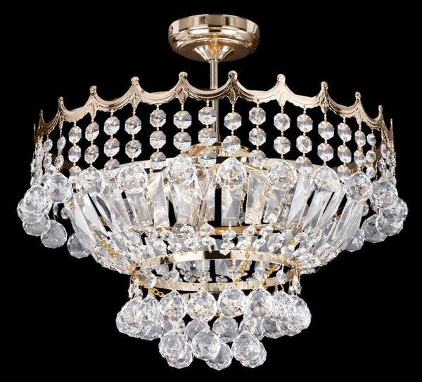 Searchlight 9113-39GO Versailles 5 Light Semi Flush Chandelier