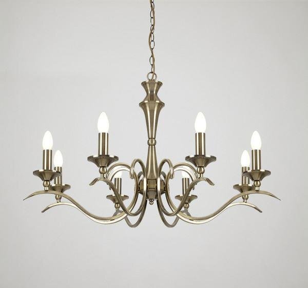 Endon KORA-8AB 8 Light Chandelier With Antique Brass Finish