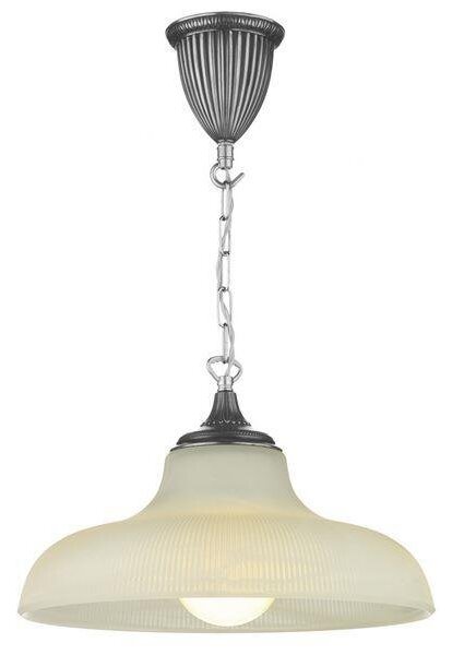 David Hunt Lighting BAD0167 Badger Pewter And Satin Glass Pendant