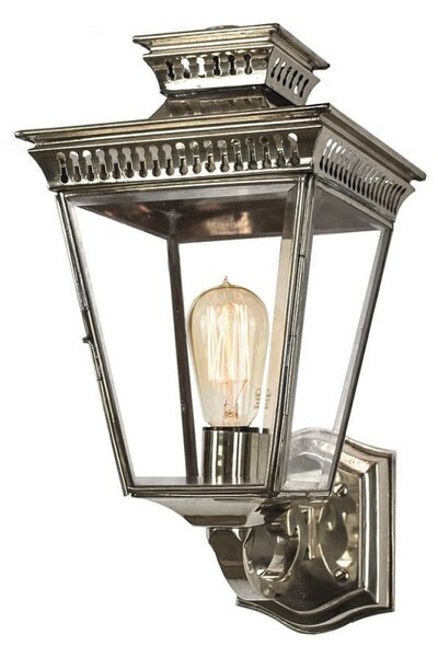 N491 Pagoda 1 light exterior wall light Nickel Plated Solid Brass