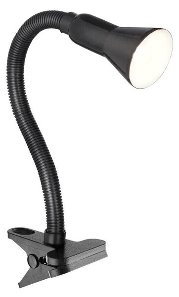 Searchlight 4122BK Clip on Desk Lamp in Black with Table Clamp
