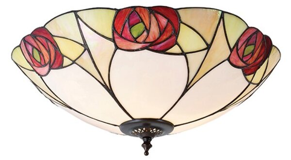 Interiors 1900 64182 Ingram Tiffany 2 Light Flush Ceiling Light