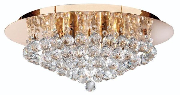 Searchlight 3406-6GO Hanna 6 Light Flush Ceiling Crystal Light
