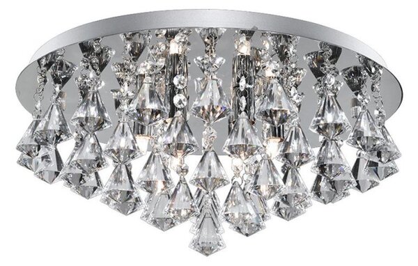 Searchlight 3308-8CC Hanna 8 Light Flush Ceiling Crystal Light