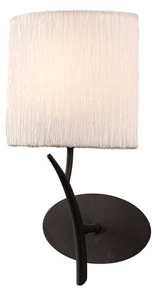 M1154 Eve 1 Light Anthracite Wall Lamp With Ivory Shade