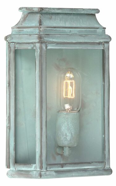 St Martins Solid Brass Outdoor Lantern, Verdigris