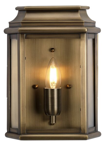 St Martins Solid Brass Outdoor Lantern, Antique Brass
