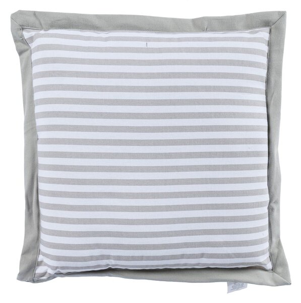 Homescapes Grey and White Striped Seat Pad