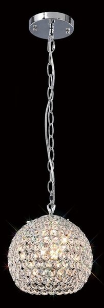 IL30190 Ava 3 Light Chrome And Crystal Ceiling Pendant