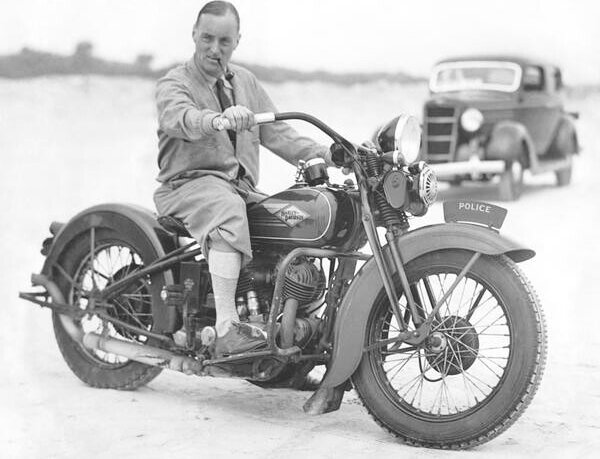 Photography Malcolm Campbell On A Harley