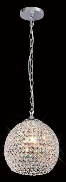IL30191 Ava 4 Light Chrome And Crystal Ceiling Pendant