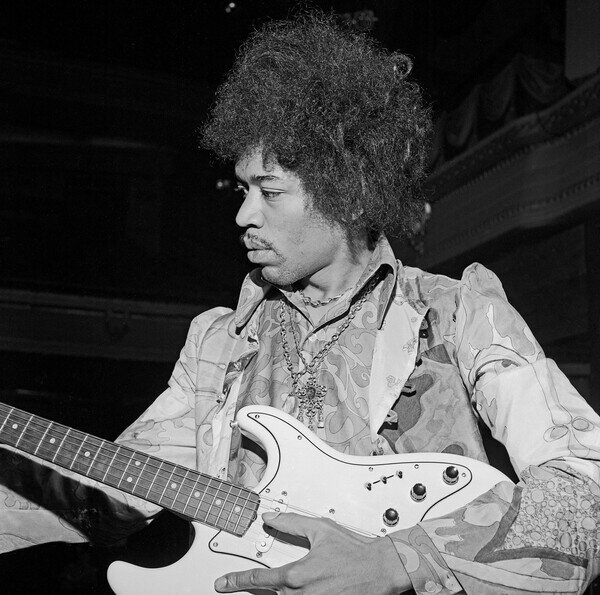 Photography American guitarist, composer and singer Jimi Hendrix