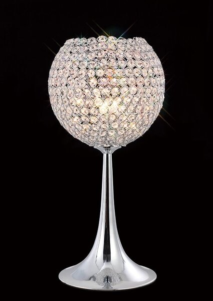 IL30194 Ava 3 Light Chrome And Crystal Table Lamp