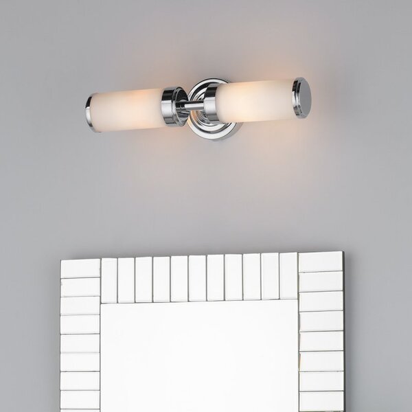 Dar CEN0950 Century 2 Light Polished Chrome Wall Light