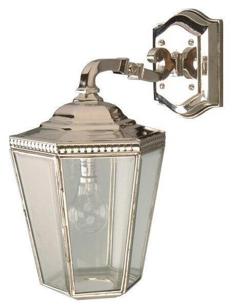 Chelsea N433O Solid Brass Nickel Plated Outdoor Hanging Wall Lantern