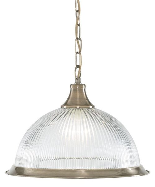Searchlight 9369 American Diner 1 Light Ceiling Pendant Light In Antique Brass