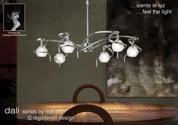 M0079PC Dali 6 Light Polished Chrome Chandelier