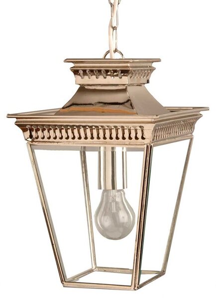 Pagoda N492 Solid Brass Small Nickel Plated Lantern