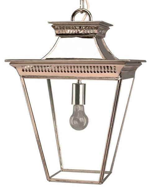 Pagoda N492B Solid Brass Medium Nickel Plated Lantern