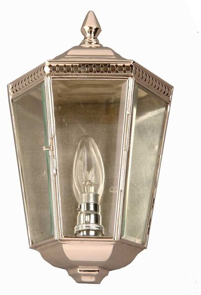 Windsor Nickel Plated Solid Brass Half Wall Lantern