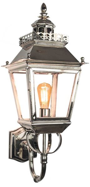 Chateau N502 Traditional Solid Brass Nickel Plated Wall Lantern