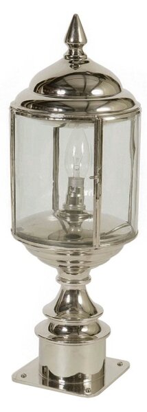 Wentworth N471SP Solid Brass Nickel Plated 1 Light Short Pillar Lamp
