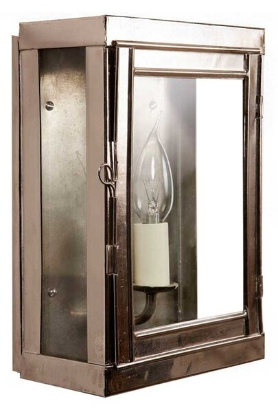 Oxbridge N475 Solid Brass Nickel Plated 1 Light Box Lantern