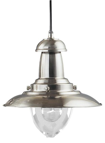 Searchlight 4301SS Large Fisherman Ceiling Pendant In Satin Silver