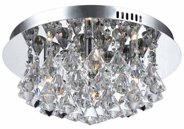 Impex Parma 4 Light Crystal Flush Light, CFH011025/04/CH