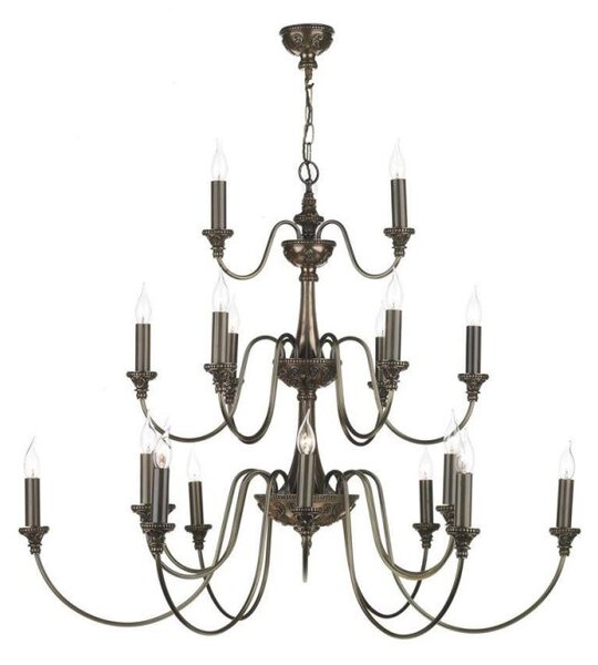 David Hunt Lighting BAI2163 Bailey 21 Light Ceiling Pendant in Bronze