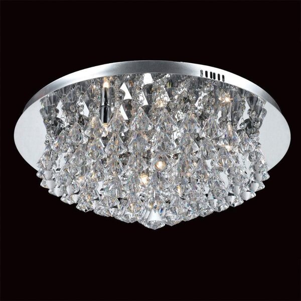 Impex Parma 8 Light Crystal Flush Light, CFH011025/08/CH