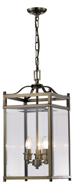 IL31112 Aston 3 Light Antique Brass Ceiling Lantern