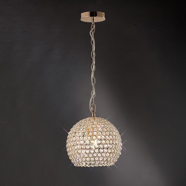 IL30751 Ava 4 Light French Gold Crystal Ceiling Pendant