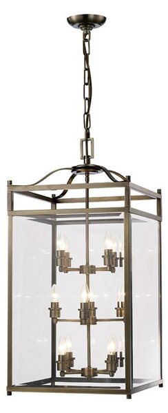IL31115 Aston 12 Light Antique Brass Ceiling Lantern