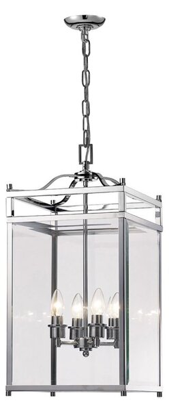 IL31103 Aston 4 Light Chrome Ceiling Lantern